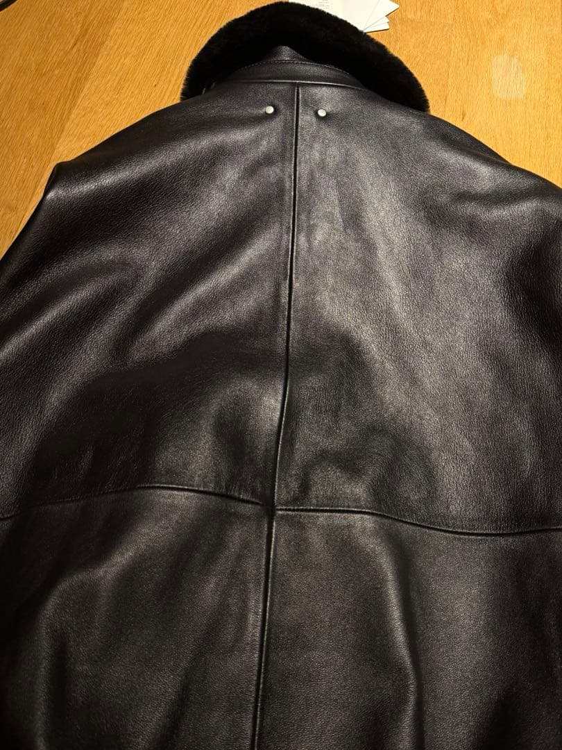 ジャケット・アウター ssstein MOUTON COLLAR LEATHER ZIP JACKET