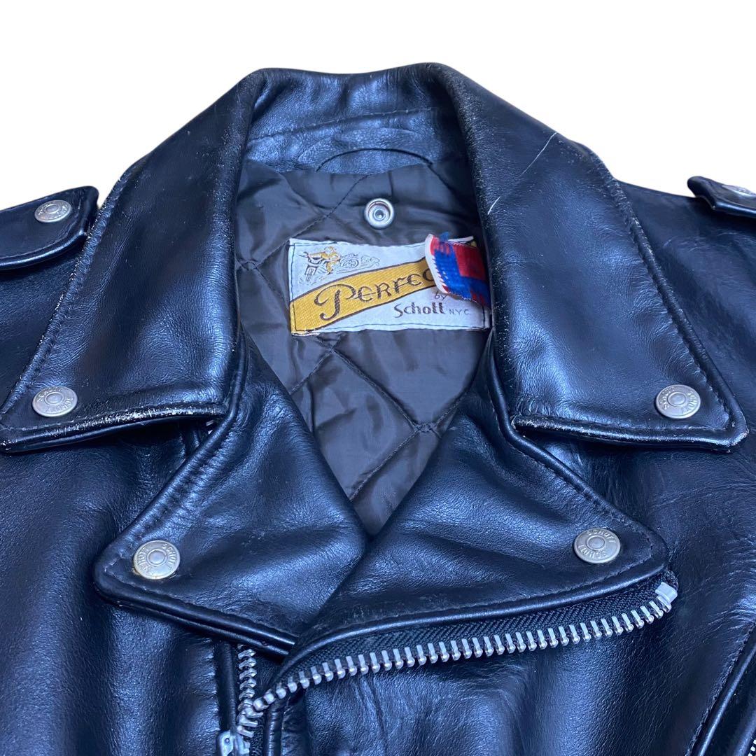 Schott バイカータグ ブラック ダブルライダース618 80s 90s