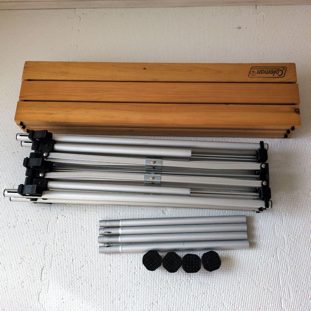 りょ Coleman ナチュラルウッドロールテーブル 120