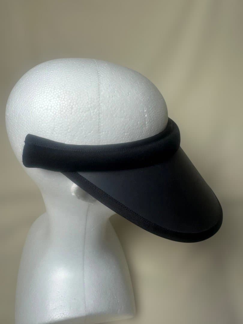 ランバン スポール スポーツ用 黒 バイザー 日差し対策