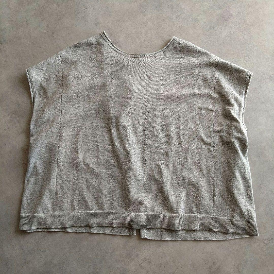 美品【2点セット】HIYORI ギャザーブラウス ギンガムチェック　ベスト