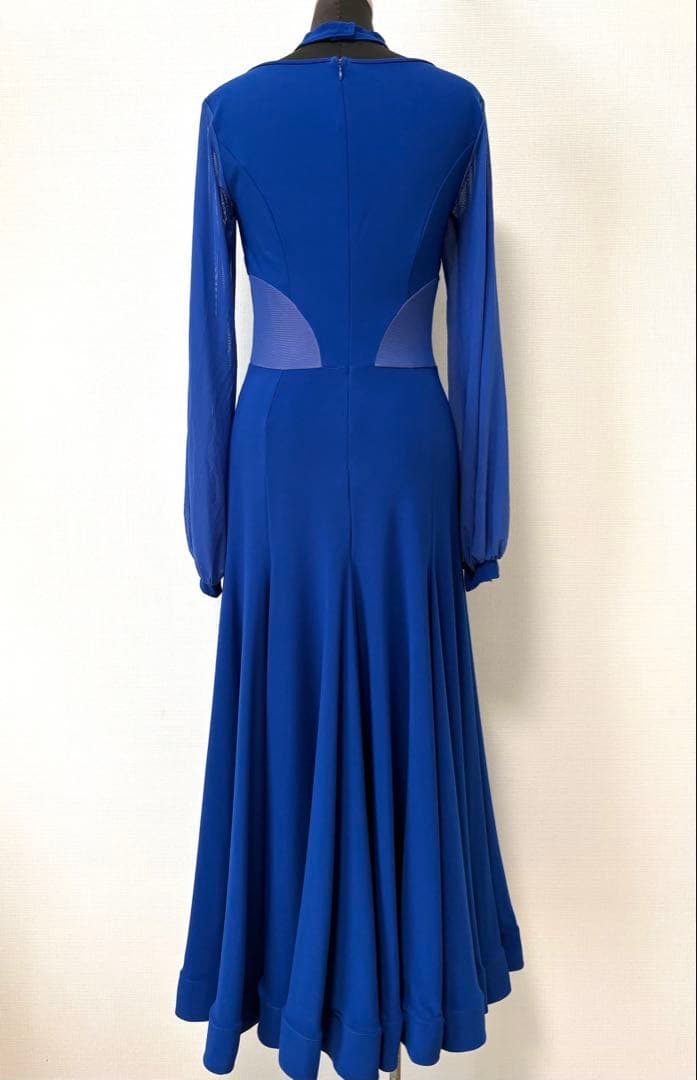 【特価品】社交ダンスワンピース　パーティワンピース　ロイヤルブルー