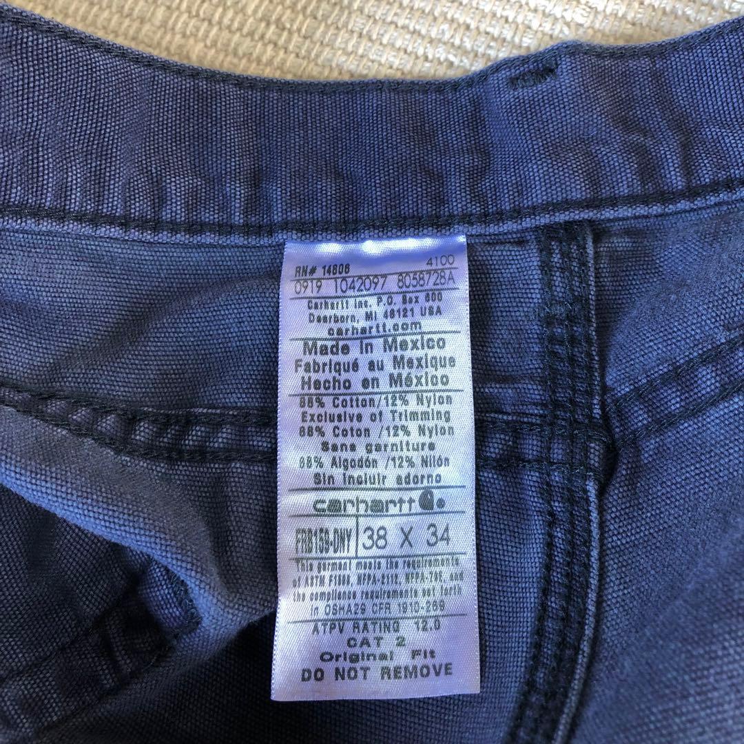 極太 W38 Carhartt カーハート FRB159 ワークパンツ 難燃性