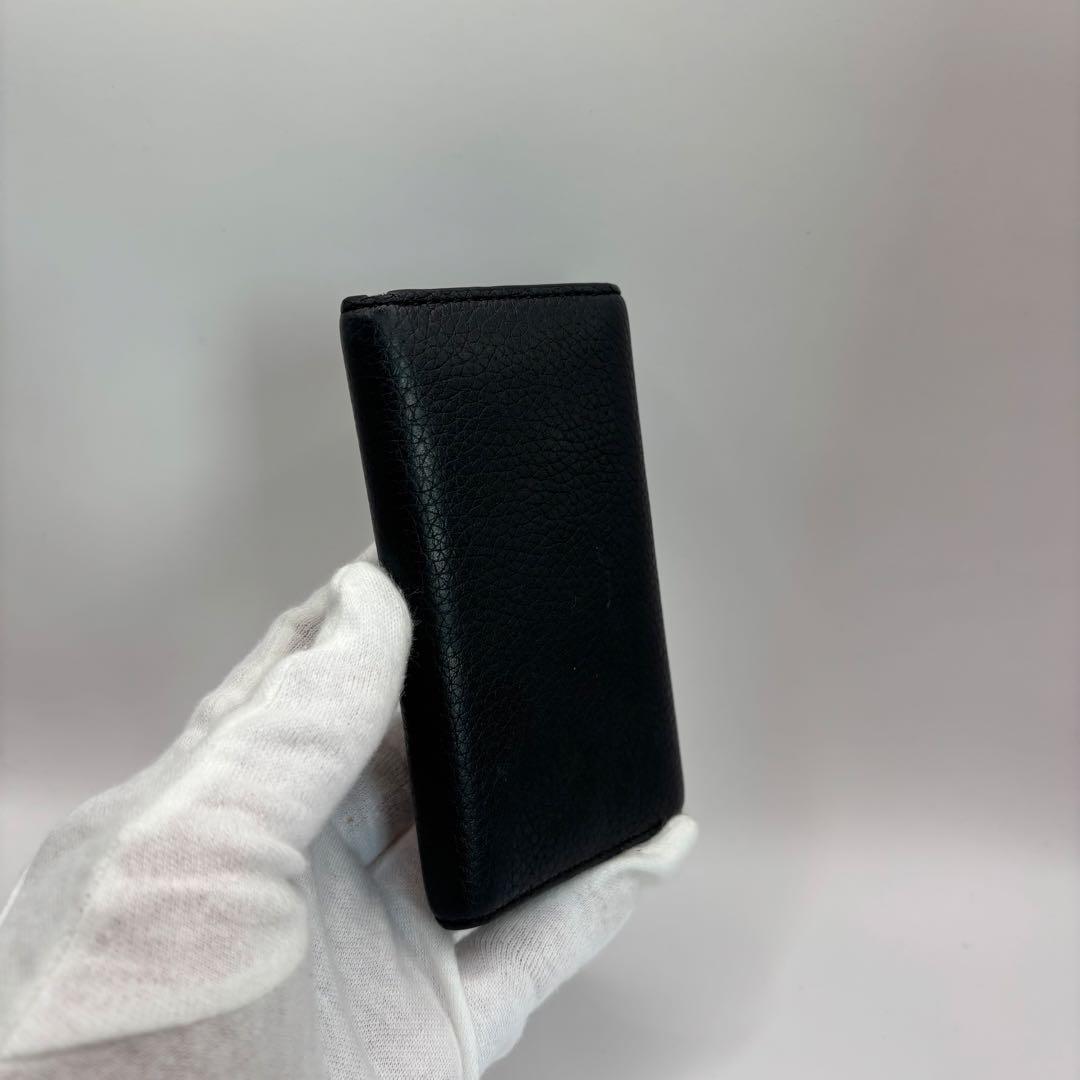 付属品あり　LOEWE キーケース　6連　ブラック　アナグラム　レザー　鍵　革