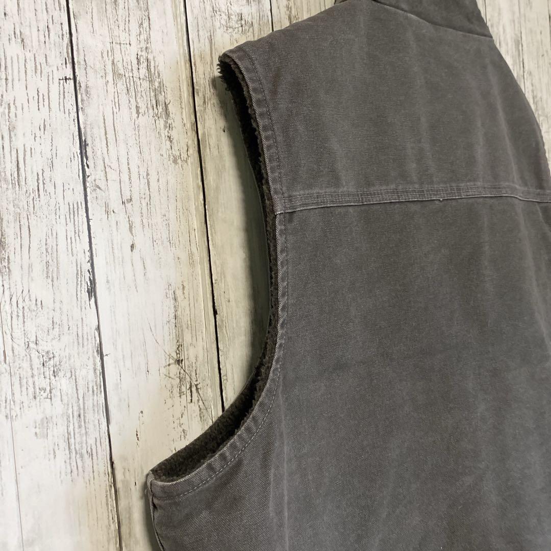 【名作】カーハート ダックベスト GVL グレー V33 2XL メキシコ製