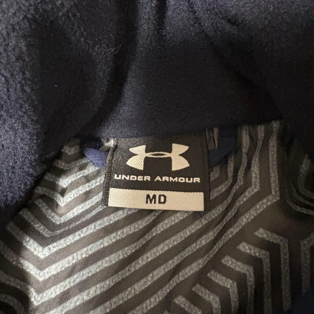 美品【UNDER ARMOR】ベンチコート M ネイビー メンズ 着丈116cm