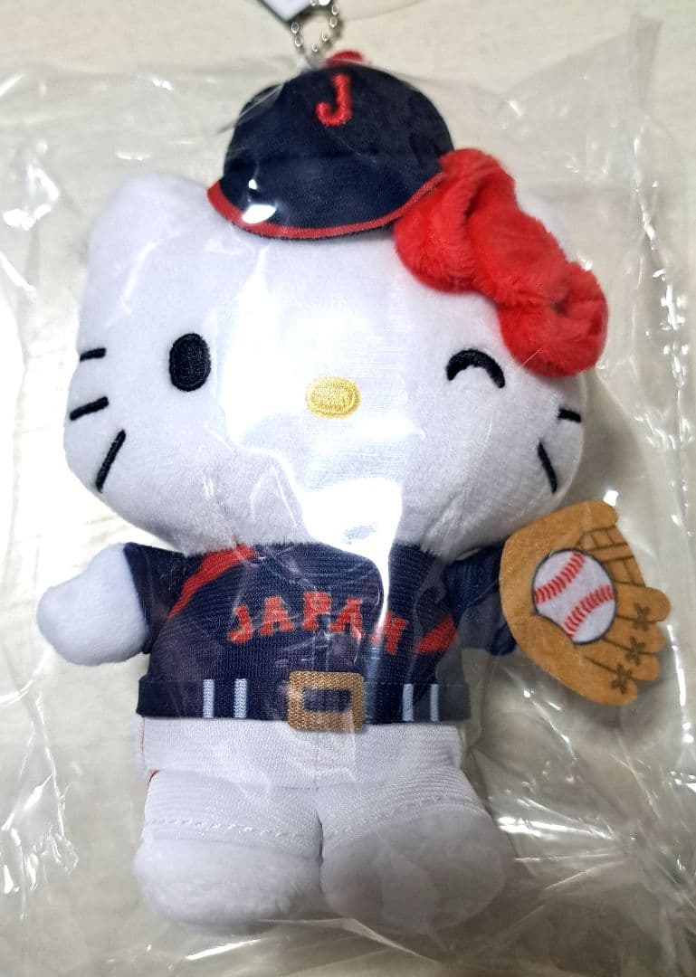 ★侍ジャパン×サンリオ ハローキティ 野球 ぬいぐるみ2個セット　キーホルダー