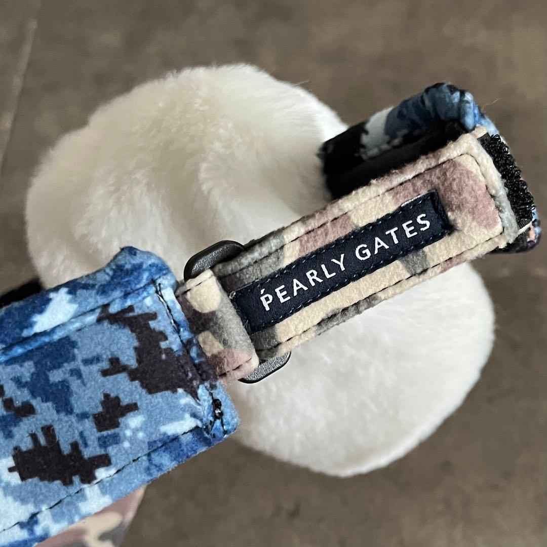 新品 パーリーゲイツ マルチカモ柄パンツ 耳当て付き防寒サンバイザー セット