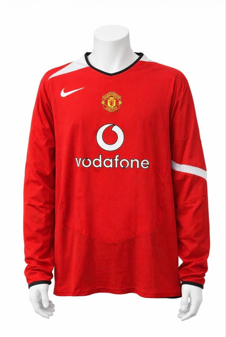 マンチェスターユニフォーム L 長袖 NIKE製 Vodafone 赤 激レア