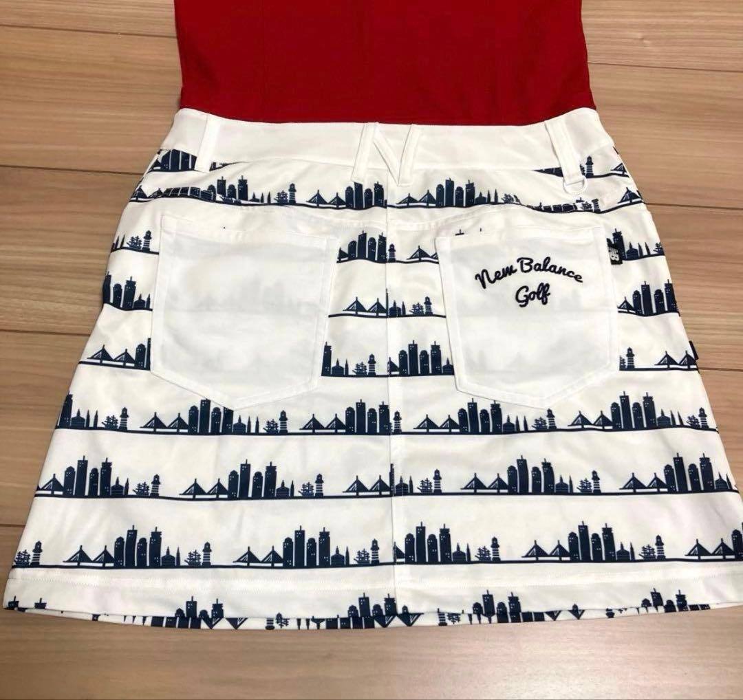 美品ニューバランスゴルフ　半袖ゴルフワンピース　1 レディースゴルフウェア　総柄