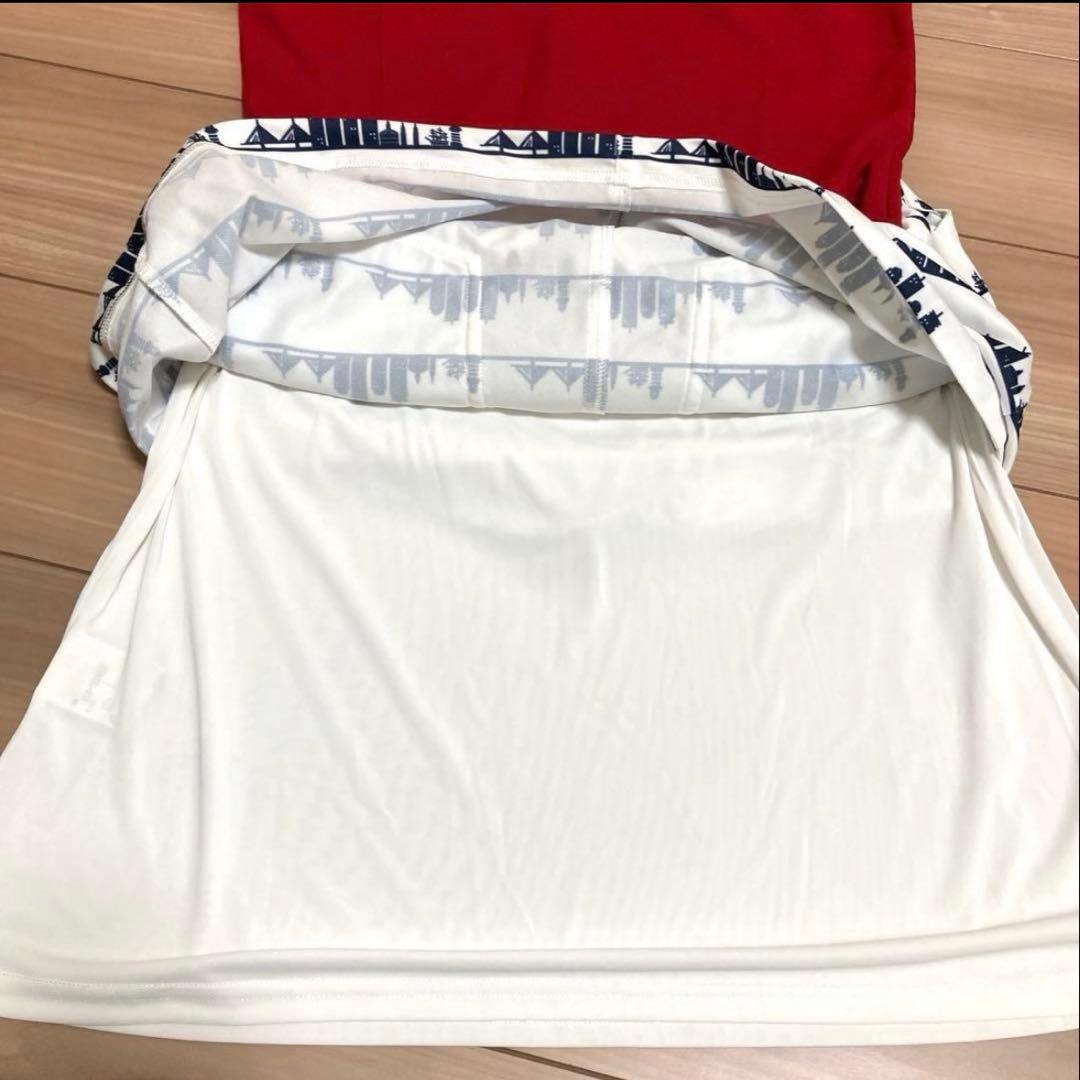 美品ニューバランスゴルフ　半袖ゴルフワンピース　1 レディースゴルフウェア　総柄