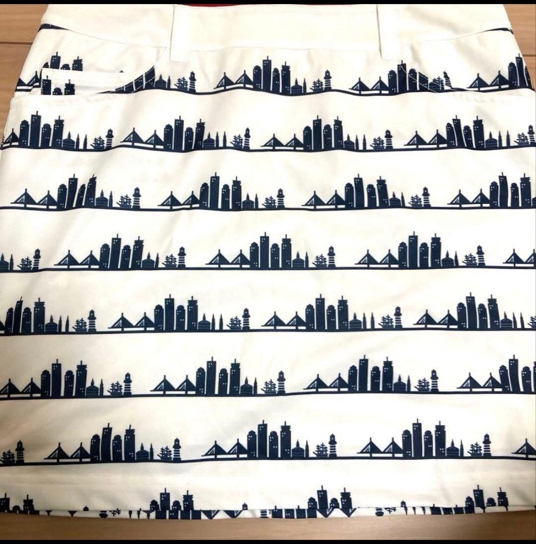 美品ニューバランスゴルフ　半袖ゴルフワンピース　1 レディースゴルフウェア　総柄