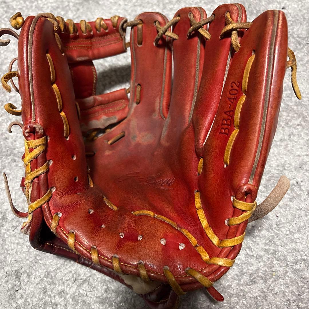 【値下げ】YAMATO ヤマト BBA 硬式グローブ 内野用 赤色 レッド