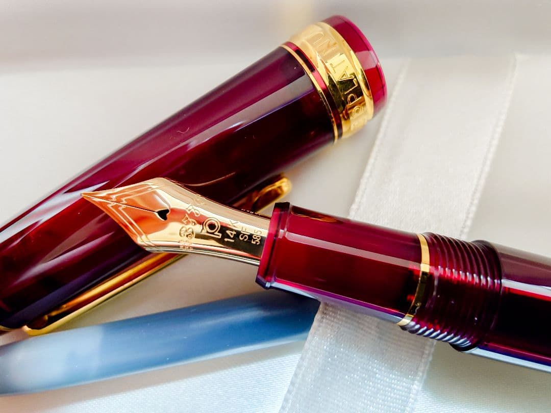 プラチナ万年筆 #3776センチュリー ブルゴーニュ SF 14K