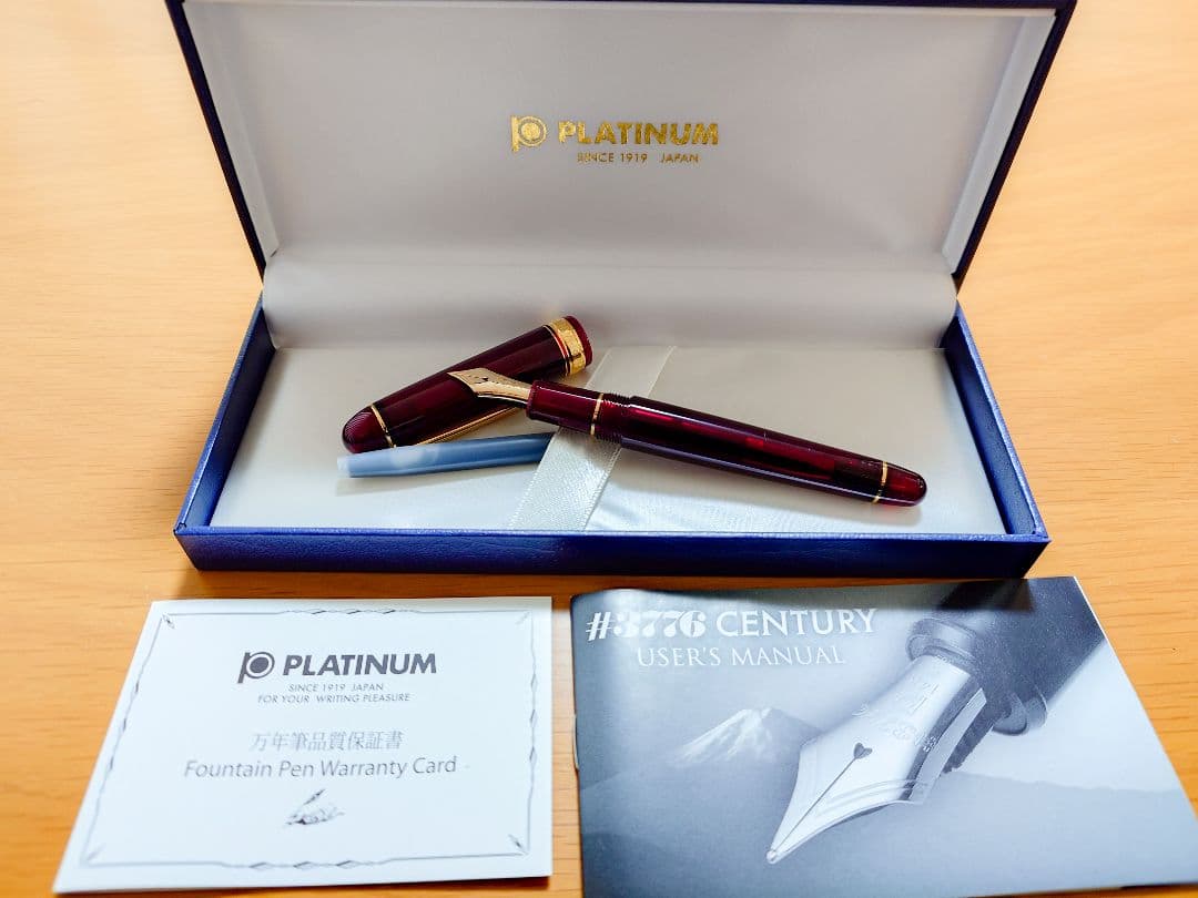 プラチナ万年筆 #3776センチュリー ブルゴーニュ SF 14K