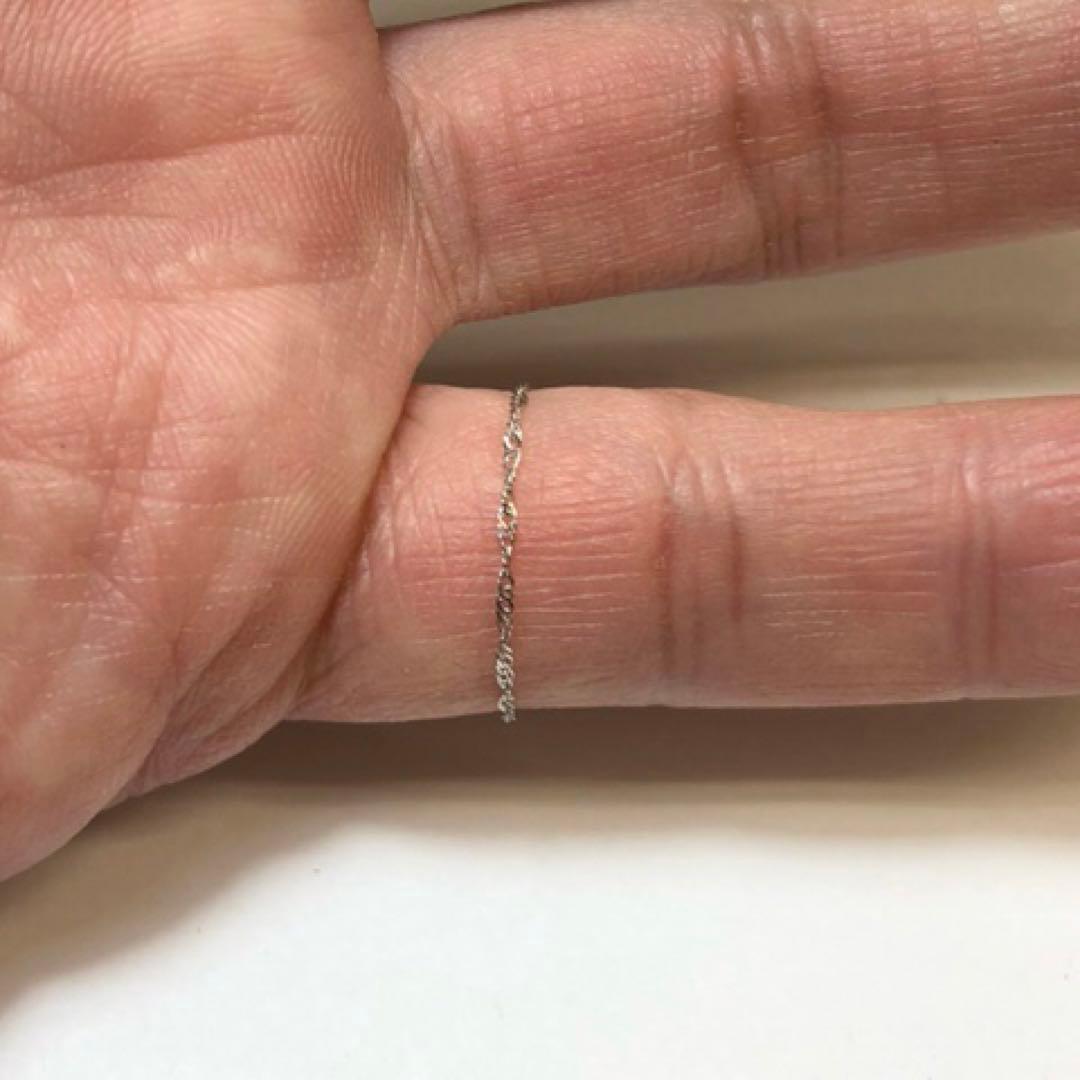 オーロラ　プラチナ19号とピンクゴールド18号　スクリューチェーンリング