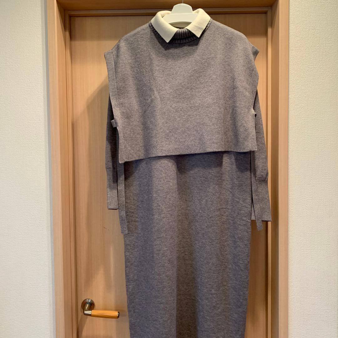 ROBE／ローブ★ベスト付きニットワンピース