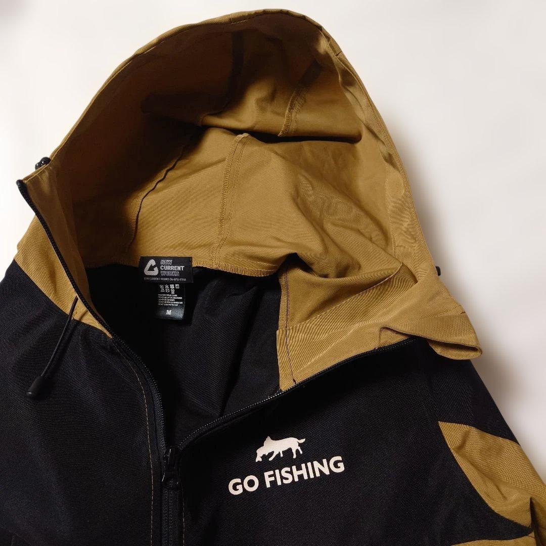 ☆GO FISHINGアウトドア•フィッシング•フード付シェルパーカ Ｍ