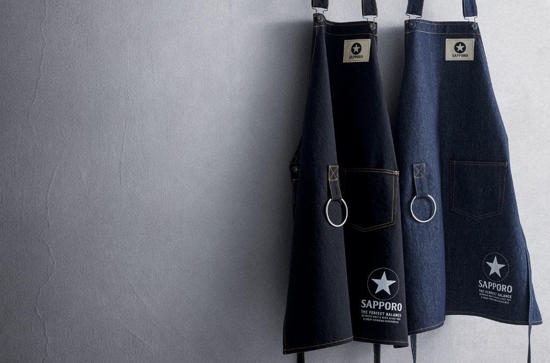 サッポロ 黒ラベル デニムエプロン Indigo (インディゴ) 未使用