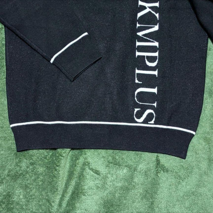 【新品】LUXEAKMPLUS ハーフジップモックネックニット Lサイズ