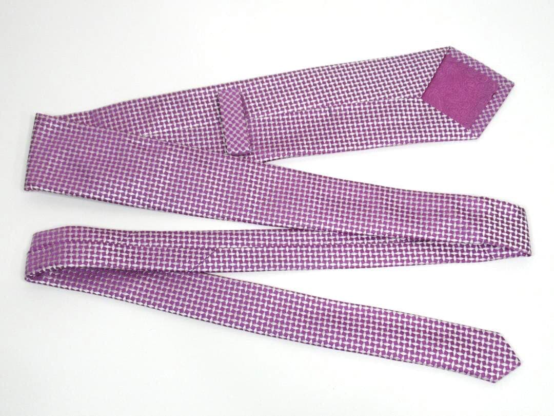 TURNBULL&ASSER ターンブル＆アッサー ネクタイ パープル×シルバー