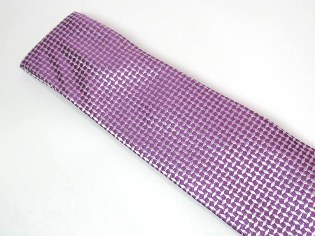 TURNBULL&ASSER ターンブル＆アッサー ネクタイ パープル×シルバー