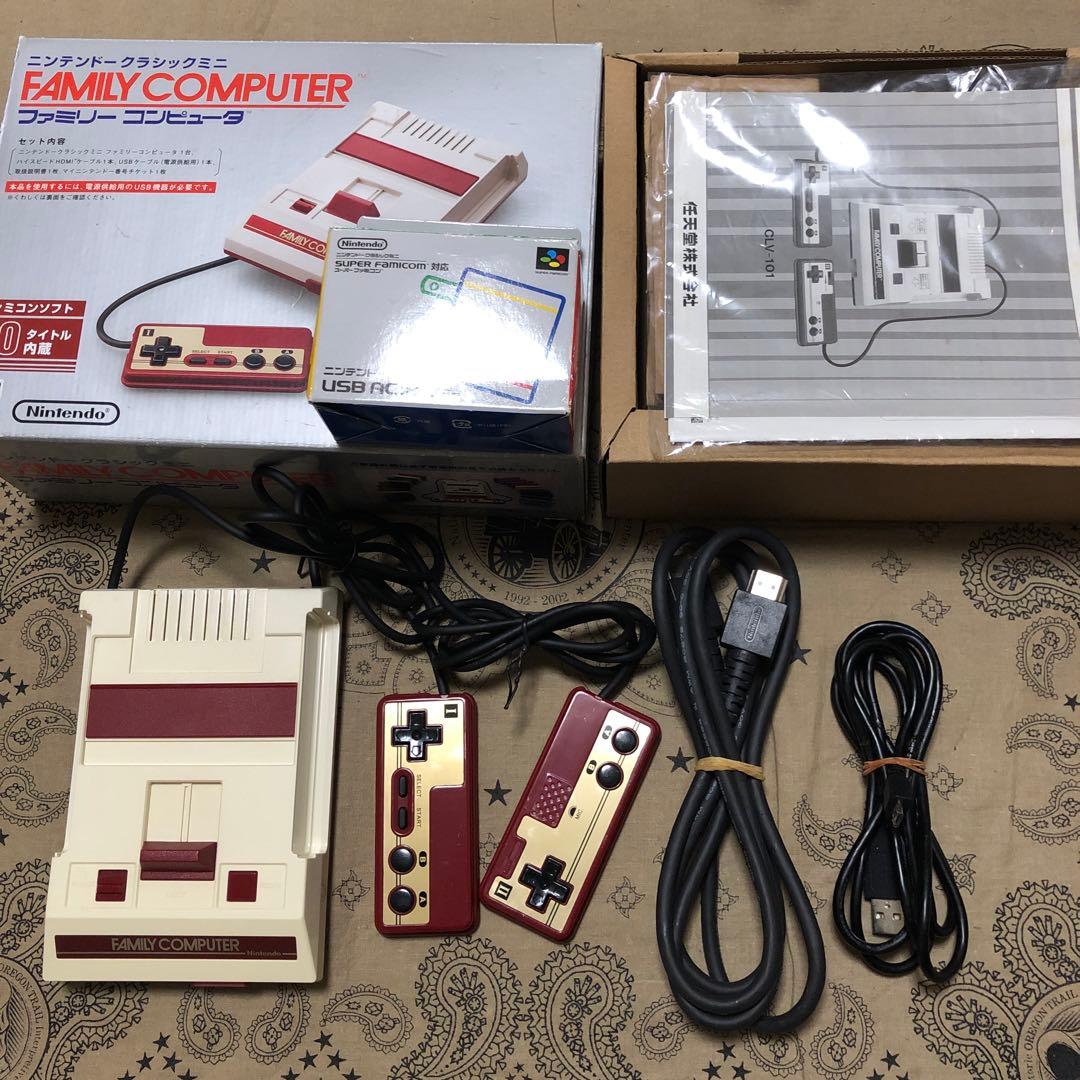 完品 ニンテンドークラシックミニ ファミリーコンピュータ ACアダプター付