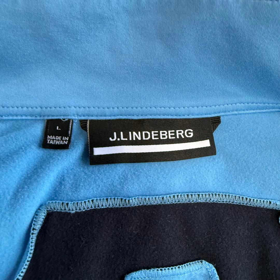 【ジェイリンドバーグ】美品 ジップジャケット ブルー ビックロゴ L メンズ