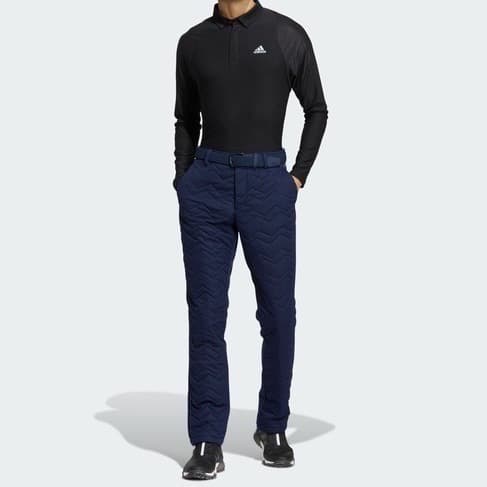 【79】秋冬 アディダス ゴルフ 保温 キルティング 中綿 ボンディングパンツ