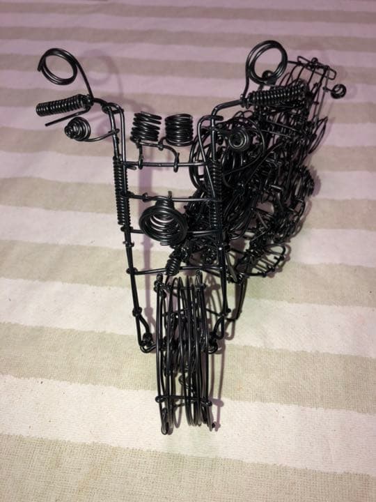 ワイヤーアート　ハーレーダビッドソン　バイク