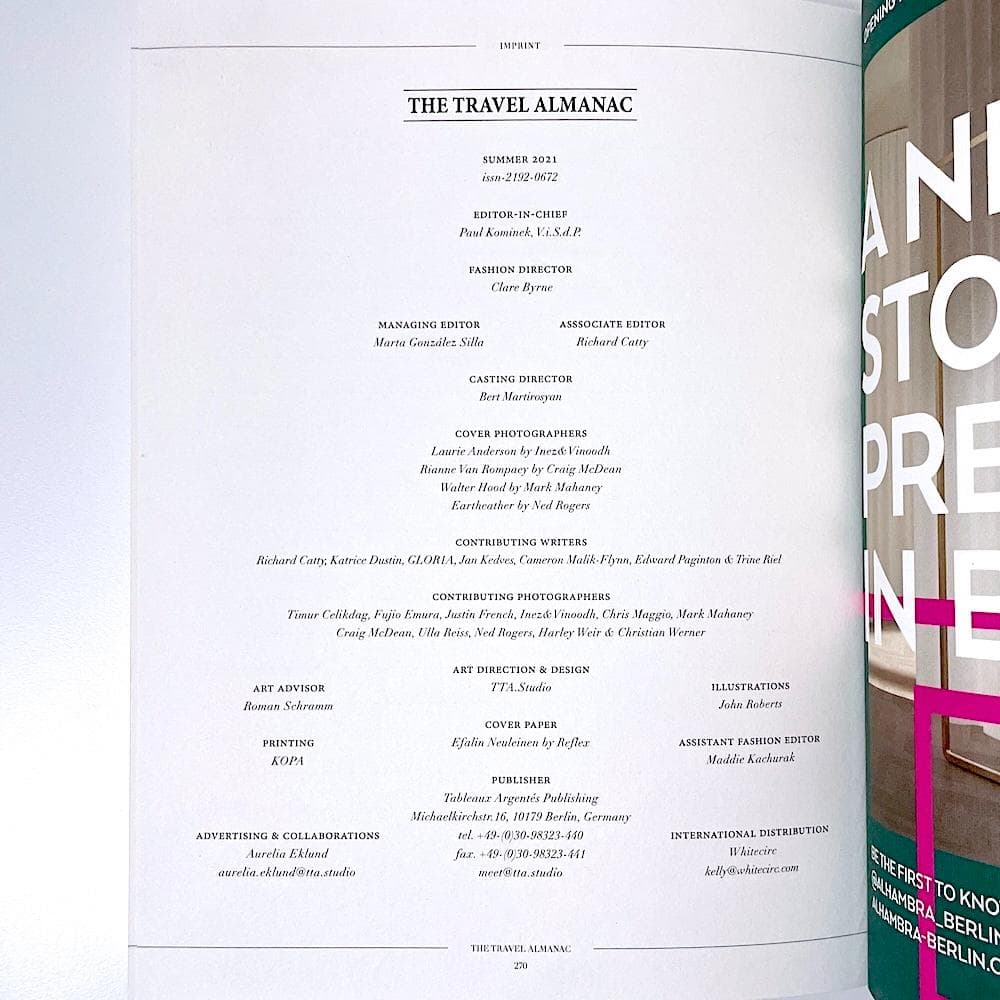 絶版本 THE TRAVEL ALMANAC LAURIE ANDERSON