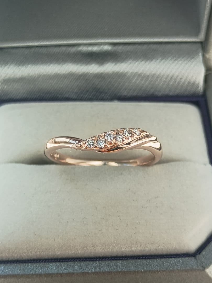 スタージュエリー K10 PG ダイヤモンド リング ダイヤ 0.06ct 指輪