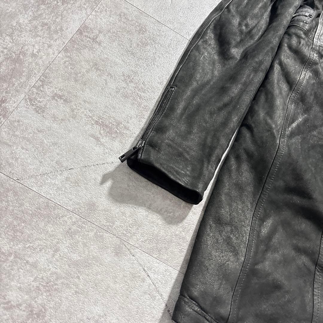 ブラック！　giorgio brato レザー　モッズコート　julius 黒