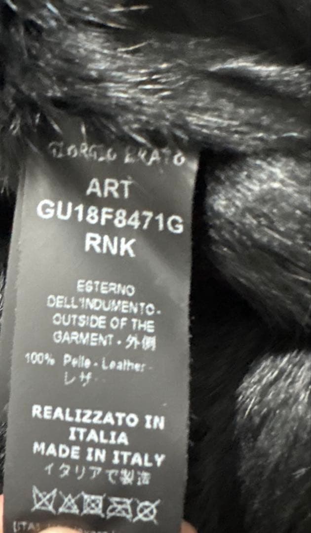 ブラック！　giorgio brato レザー　モッズコート　julius 黒