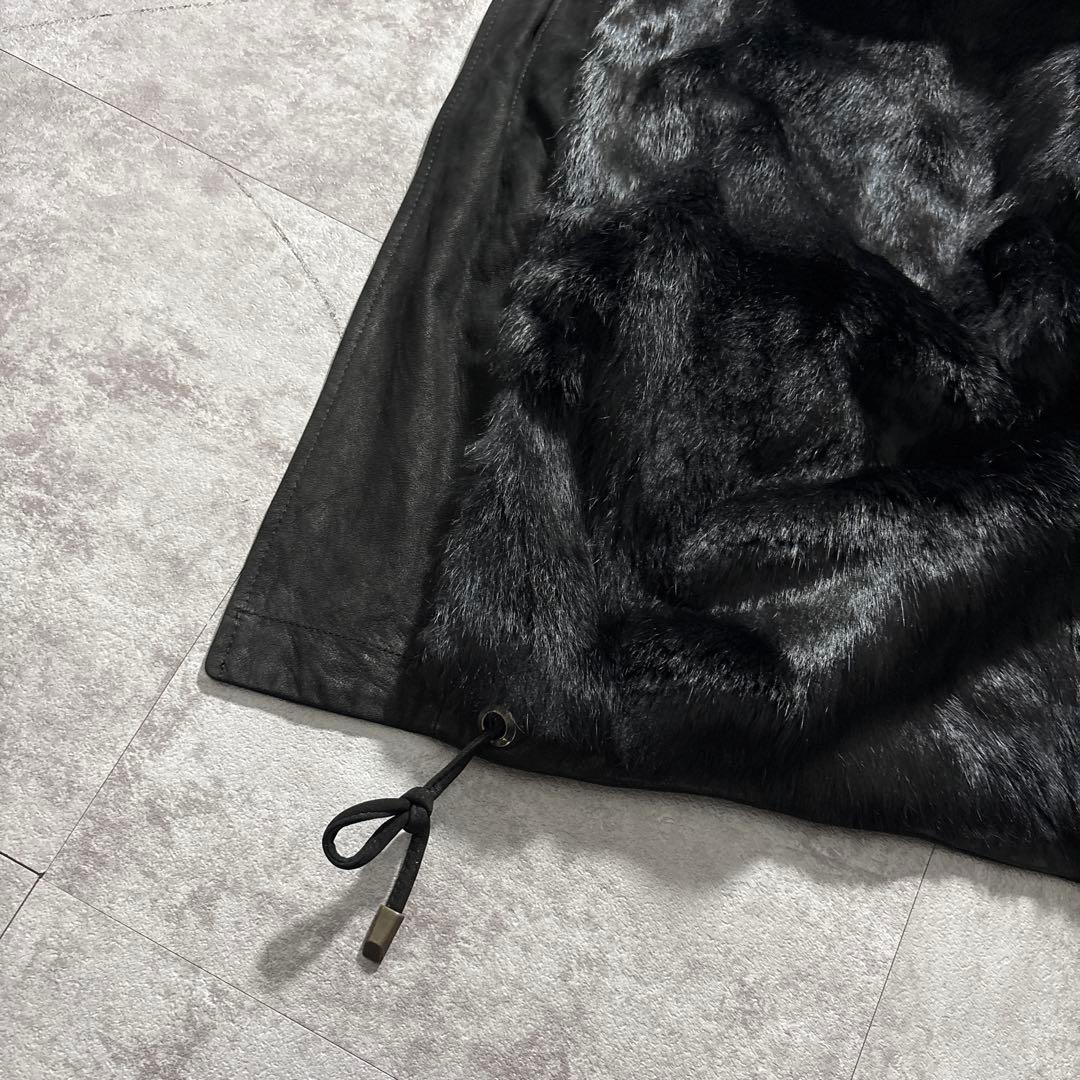 ブラック！　giorgio brato レザー　モッズコート　julius 黒