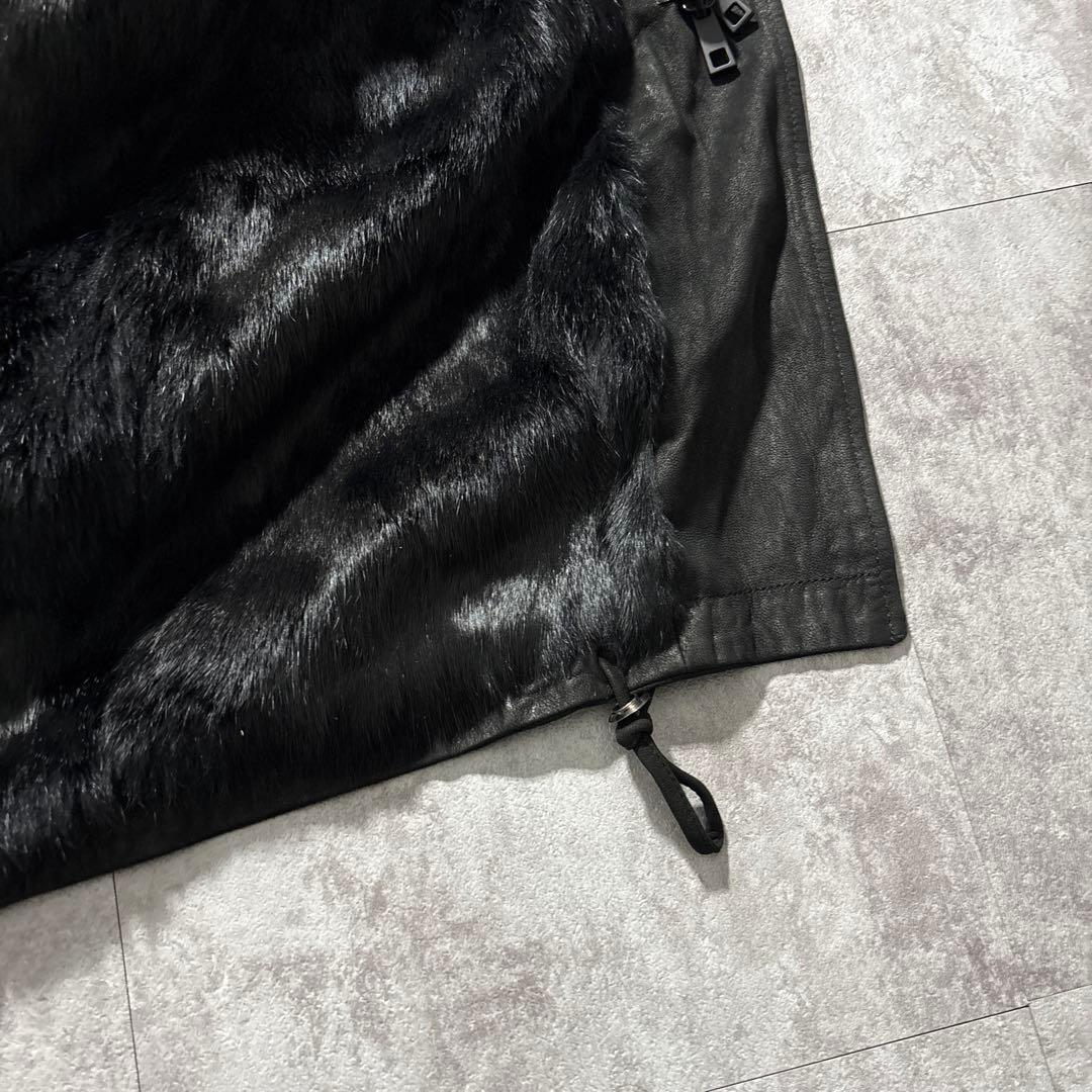 ブラック！　giorgio brato レザー　モッズコート　julius 黒