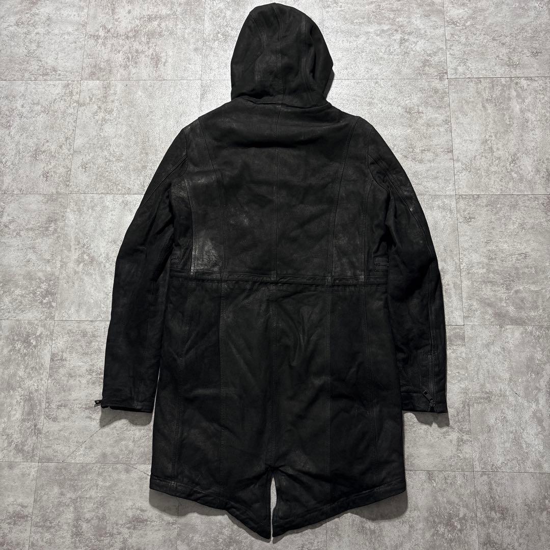 ブラック！　giorgio brato レザー　モッズコート　julius 黒