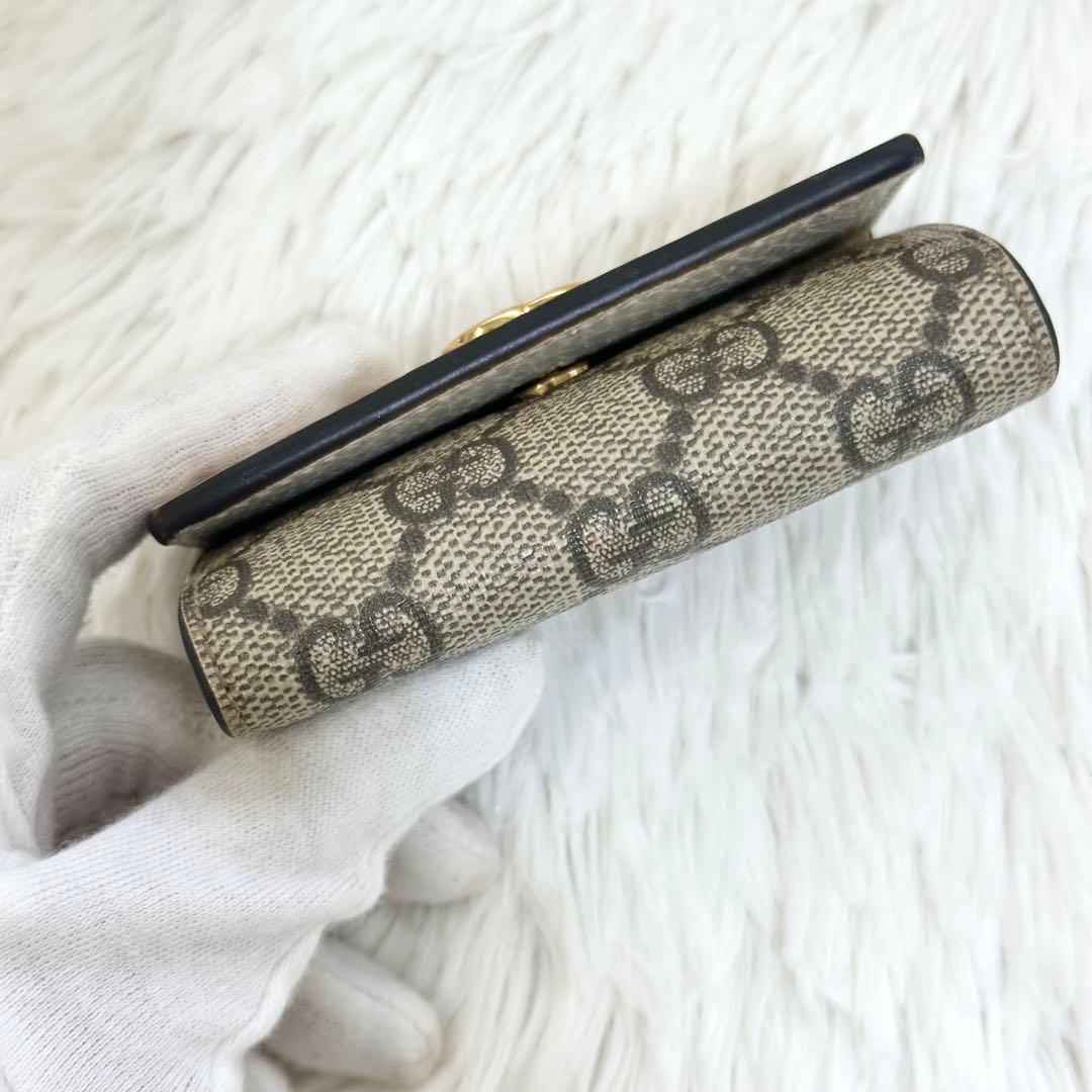 GUCCI キーケース 6連 GGマーモント GGスプリーム ホワイト