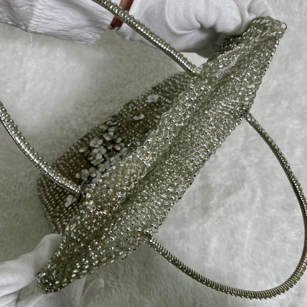 《良品》アンテプリマ シルバー ワイヤーバッグ フラワーモチーフ