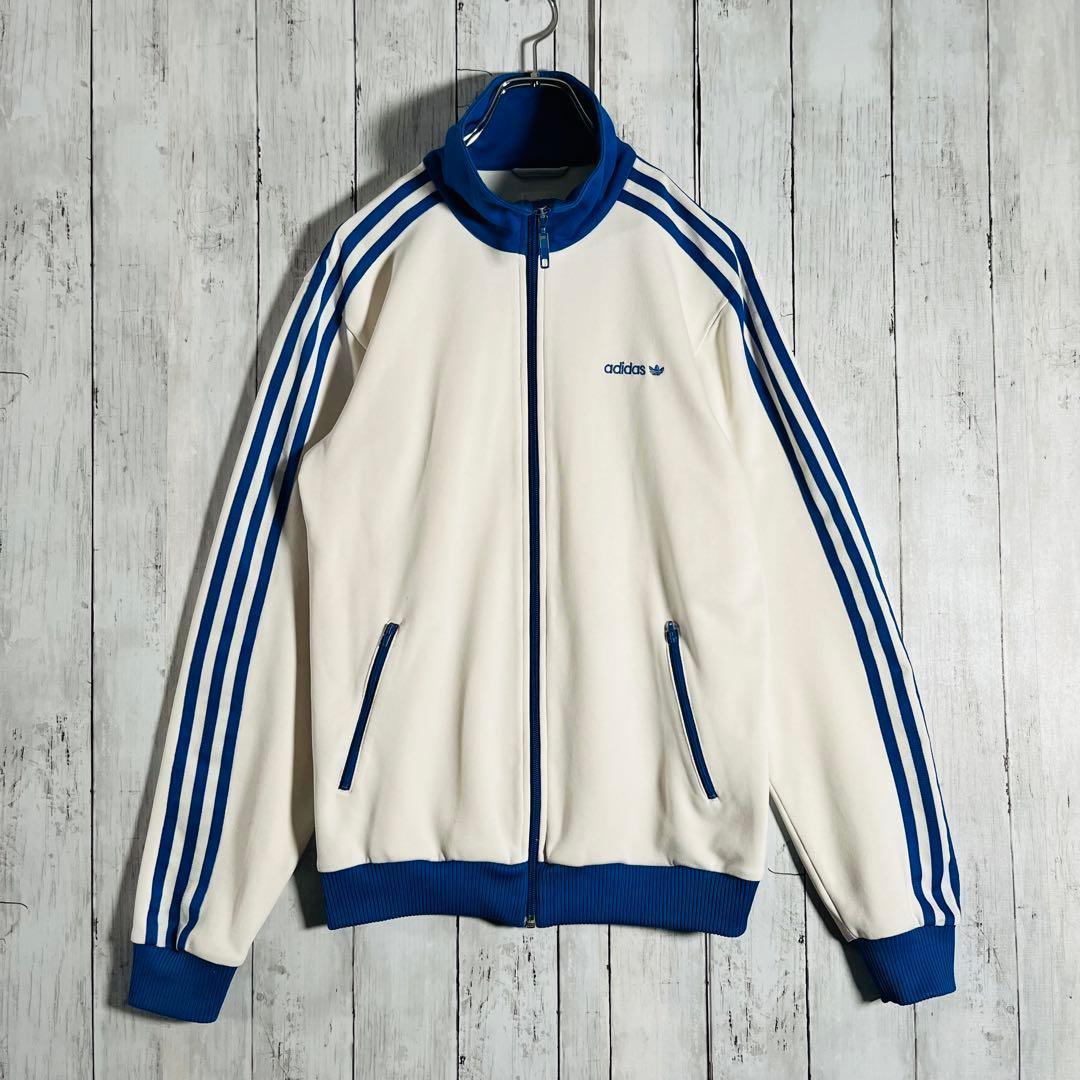 90s adidas アディダス トラックジャケット ジャージ ホワイト L
