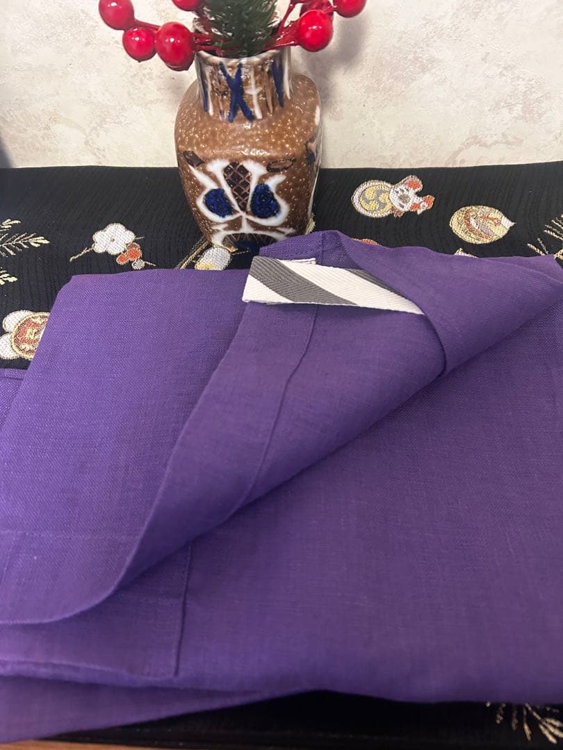 タキマキさん　オリジナルエプロン　パープル