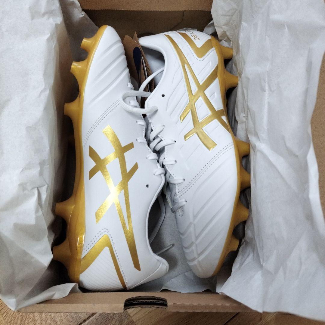 ASICS DS LIGHT サッカーシューズ ホワイト/ゴールド