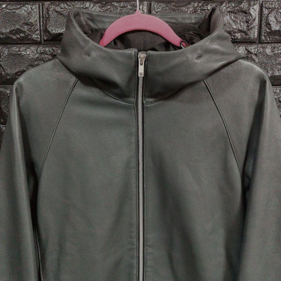 TheoryBYRN L　フーデッドレザー（羊革） ジャケット