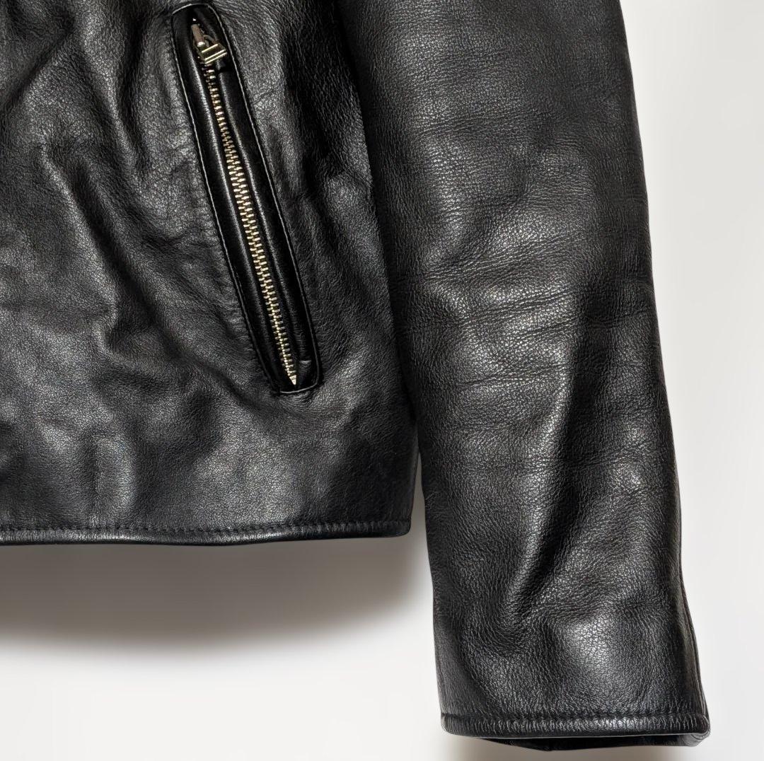 美品　WIND ARMOR　レザーライダースジャケット　ブラック　M