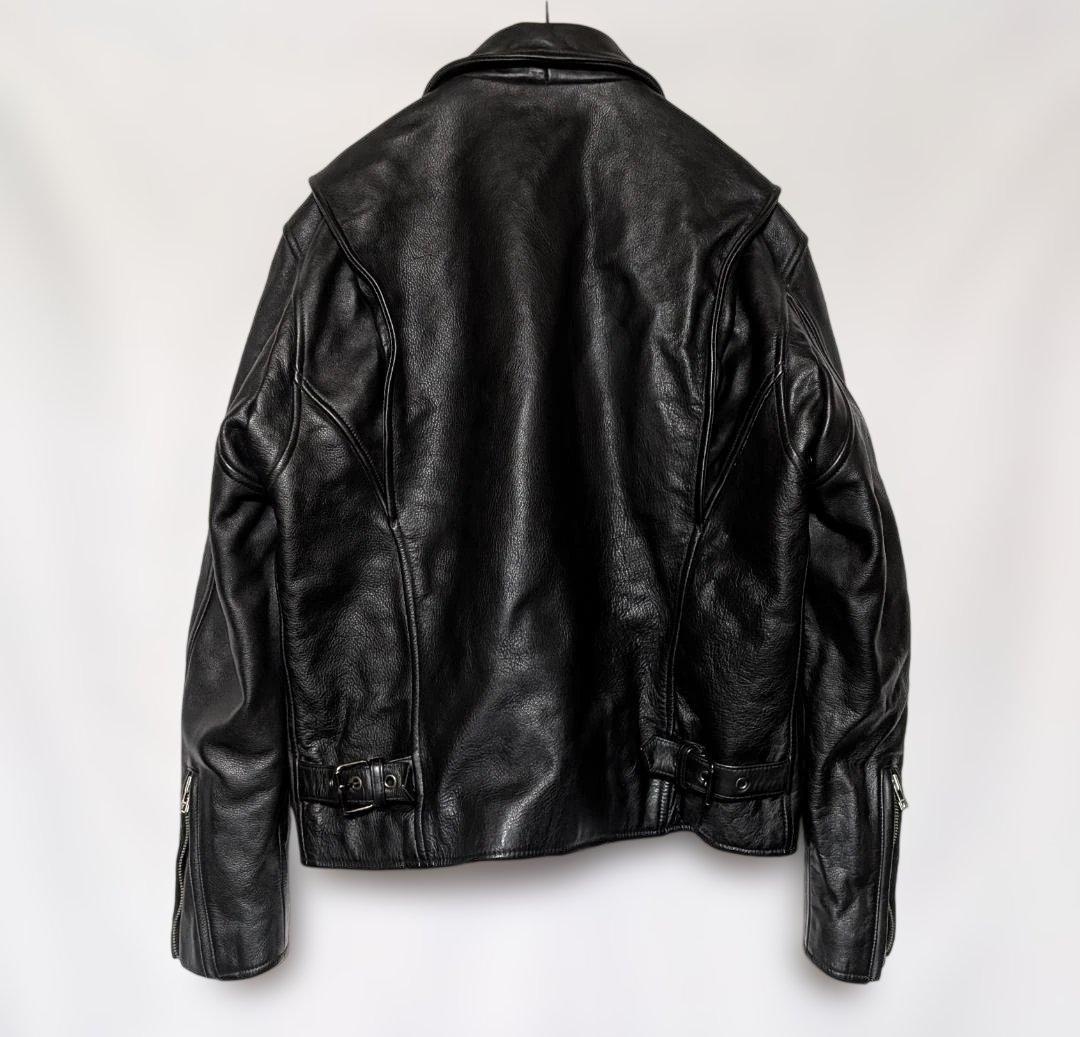 美品　WIND ARMOR　レザーライダースジャケット　ブラック　M