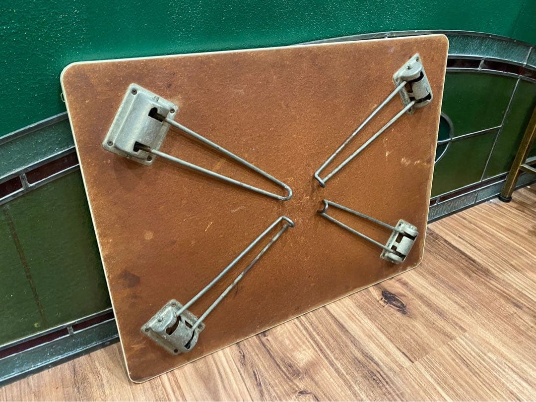 レトロポップ 花柄 折りたたみテーブル 座卓 昭和レトロ 当時物 あインテリア