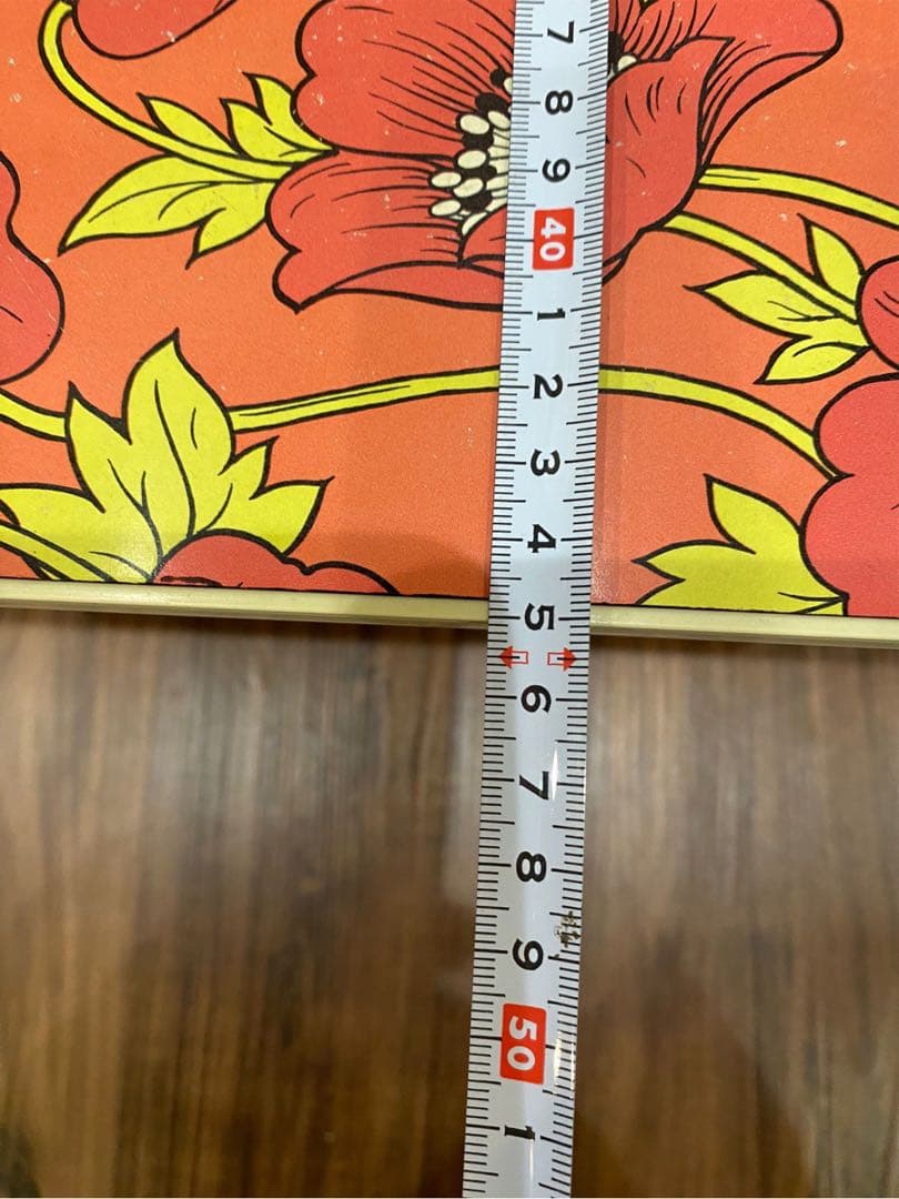 レトロポップ 花柄 折りたたみテーブル 座卓 昭和レトロ 当時物 あインテリア