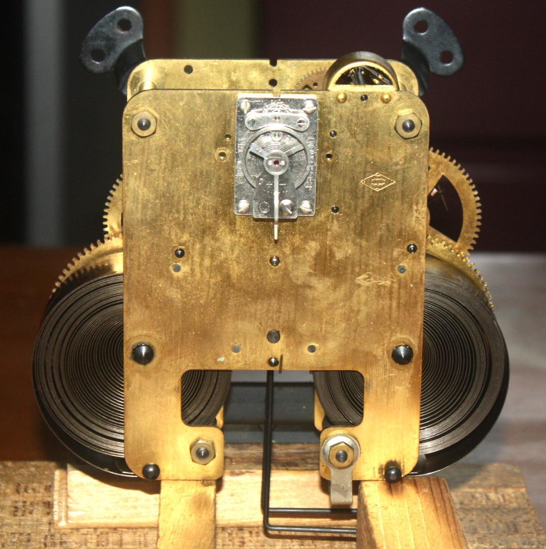 可動品 小型 meiji 明治時計 30day 置時計 金色 文字盤