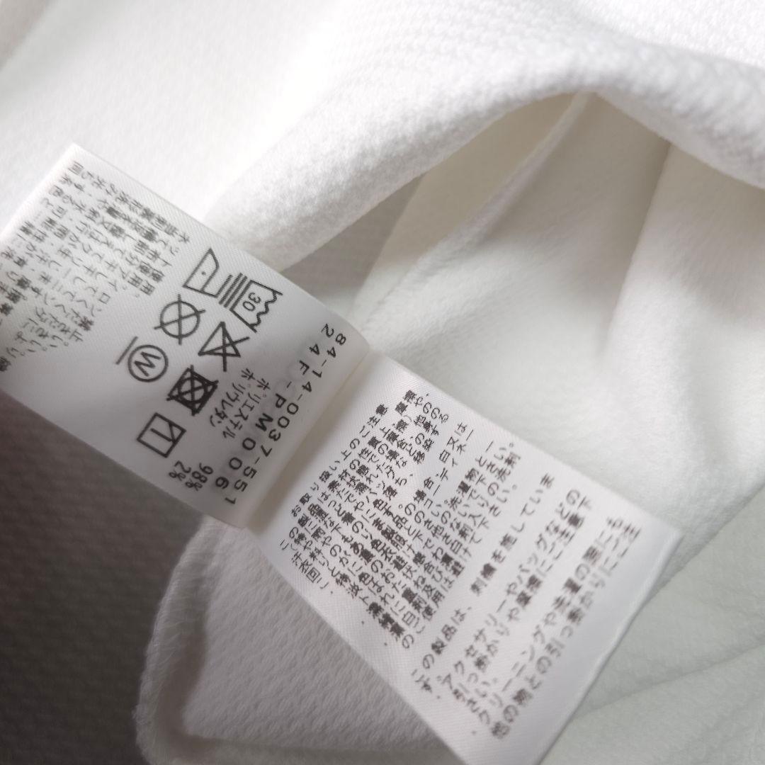 美品 ビームスゴルフ 春 モックネック長袖シャツ 白 XL ワッフル ドライ素材