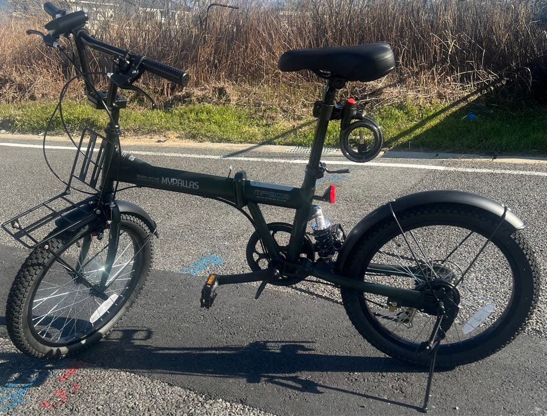 MYPALLAS 20インチ 折りたたみ自転車　アーミーグリーン　6段ギア